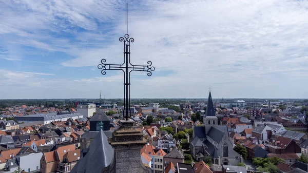 Mechelen Malines Antwerp Belgium 13Th June 2022 Aerial View Cross — ストック写真