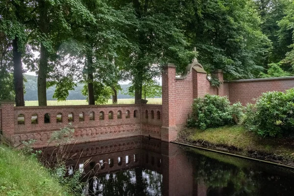 June 25Th 2022 Westmalle Belgium View Moat Wall Abbey Westmalle — 图库照片