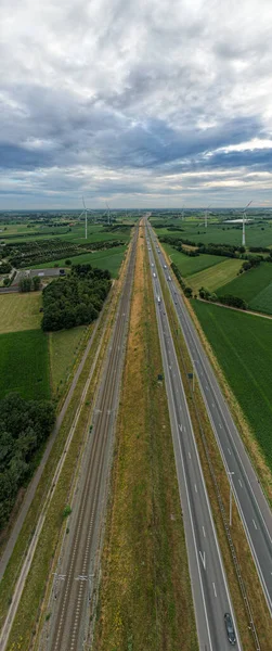 Brecht Belgium 6Th July 2022 Panoramic Aerial Drone View Wind — Stockfoto
