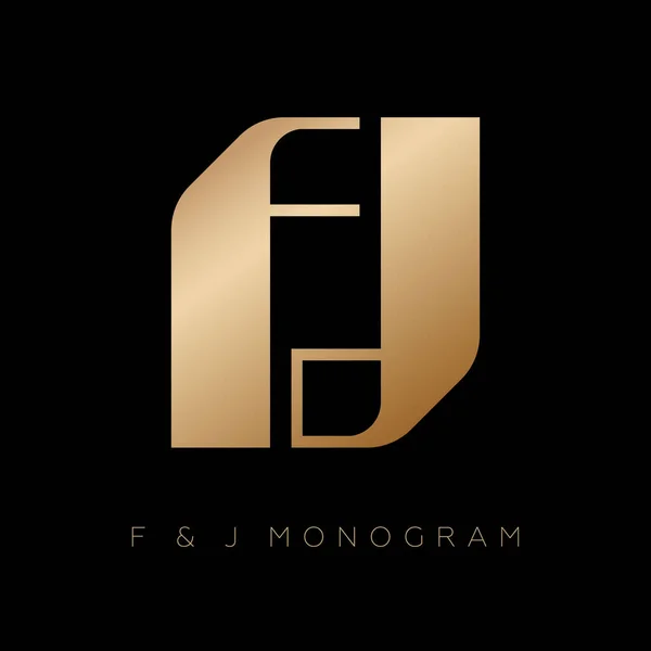 Písmeno Písmeno Monogram Skládá Zlatých Stuh Zlatý Znak Luxusního Zboží — Stockový vektor