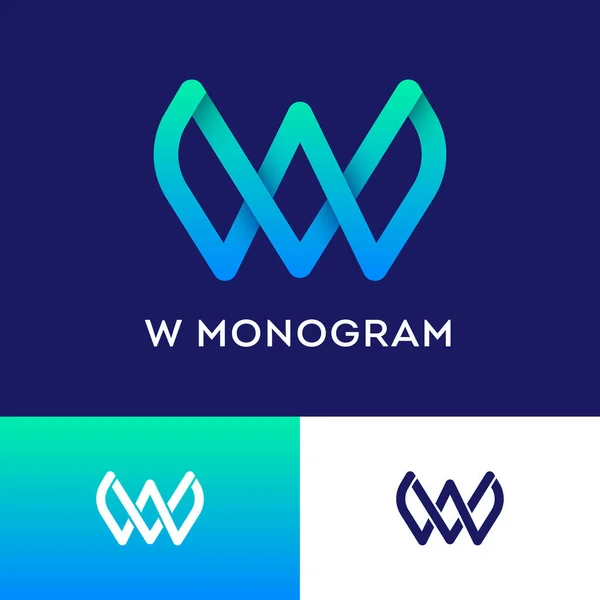 Monogram Betű Egymásba Fonódó Elemekből Áll Monogram Web Üzleti Pénzügyi — Stock Vector