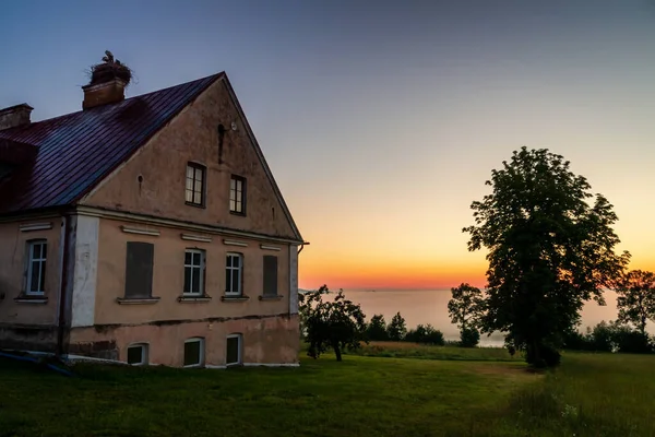 Zachód Słońca Nad Jeziorem — Zdjęcie stockowe