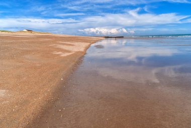 Beautiful view of the Gvres beach, Brittany, France