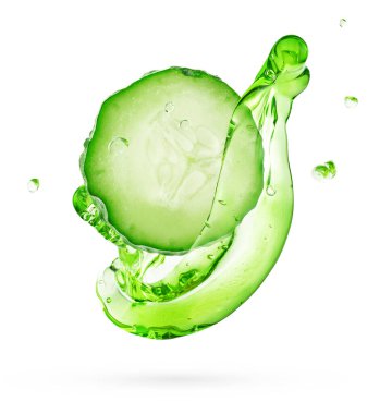 Salatalık dilimli yeşil aloe vera jeli