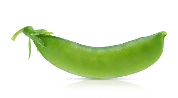 Fresh Green Pea Pod Isolated White Background Design Element High — Φωτογραφία Αρχείου