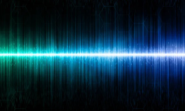 Abstract Blue Sound Wave Dark Background — Fotografia de Stock