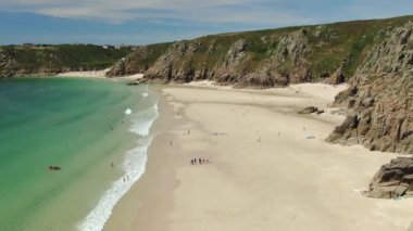 United Kingdom, Cornwall, Porthcurno, Pednvounder Beach