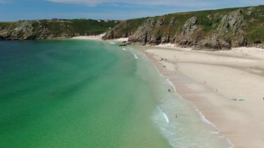 United Kingdom, Cornwall, Porthcurno, Pednvounder Beach