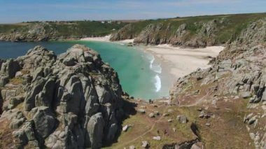United Kingdom, Cornwall, Porthcurno, Pednvounder Beach