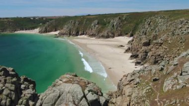 United Kingdom, Cornwall, Porthcurno, Pednvounder Beach