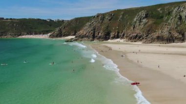 United Kingdom, Cornwall, Porthcurno, Pednvounder Beach