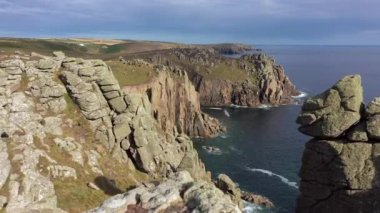 Cliffs and coastline at Lands End, Cornwall, England