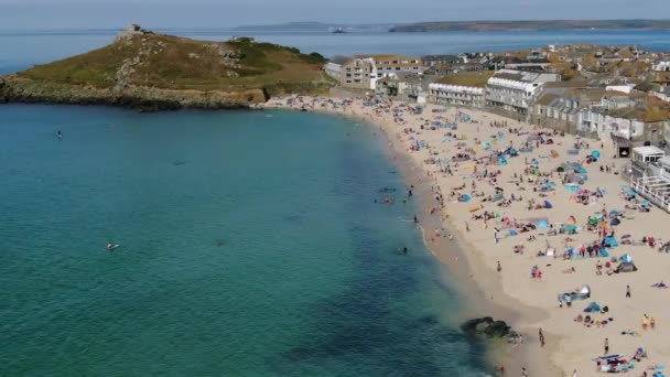 Porthmeor Beach Ives Cornwall England United Kingdom — Video