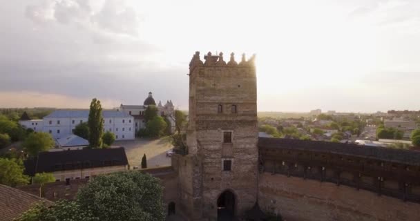 Ιστορικό Μέρος Του Lutsk Είναι Μια Άποψη Του Κάστρου Lubart — Αρχείο Βίντεο