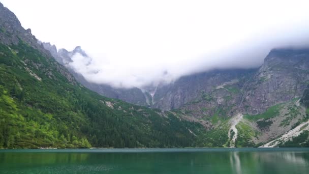 Tatrzański Park Narodowy Polska Słynne Góry Jezioro Morskie Oko Lub — Wideo stockowe