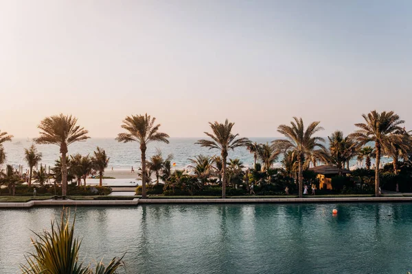 Dubai Vae November 2021 Uitzicht Het Strand Palm Van Madinat — Stockfoto