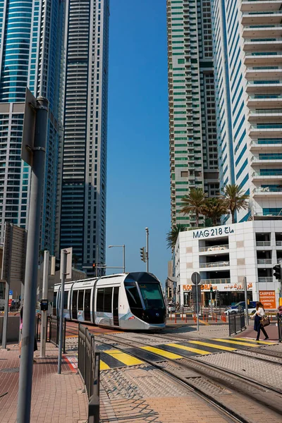 Dubai Uae November 2021 Dubai Tram Public Transport Transit Transportation — Stock Photo, Image