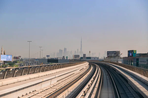 Dubai Verenigde Arabische Emiraten November 2021 Dubai Metro Achtergrond Van — Stockfoto