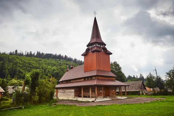 Griechisch Katholische Holzkirche Spirit Kirche Museum Dorf Kolochava Bezirk Mizhhir — Stockfoto