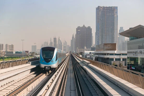 Dubai United Arab Emirates November 2021 Dubai Metro Train Rails — Stock Photo, Image