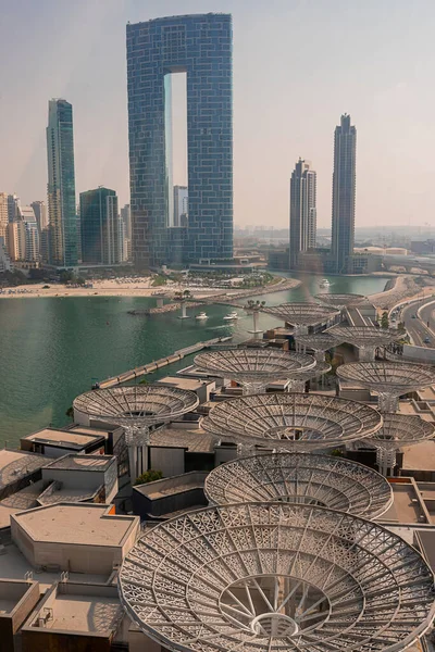 Dubai Oae November 2021 Вид Пляж Jbr Кабіни Ain Eye — стокове фото