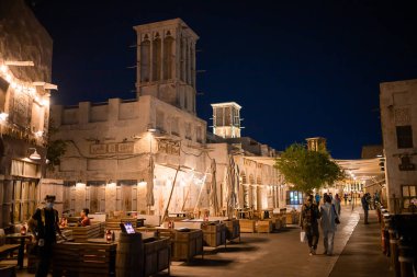 Dubai, BAE, 07 Kasım 2021: Al Seef Meraas Dubai-eski tarihi bölge.