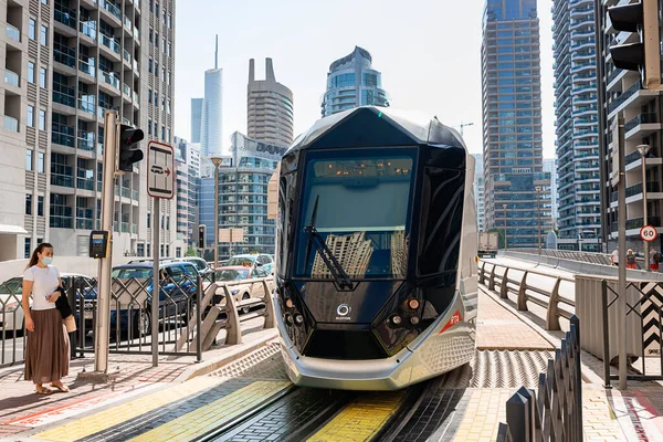 Dubai Uae November 2021 Dubai Tram Public Transport Transit Transportation — Stock Photo, Image