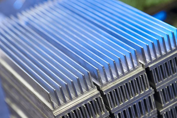 Perfil Aluminio Metálico Billetes Para Fabricación Productos Industria Metalúrgica — Foto de Stock