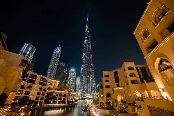 Dubaï Émirats Arabes Unis Novembre 2021 Burj Khalifa Dans Nuit — Photo