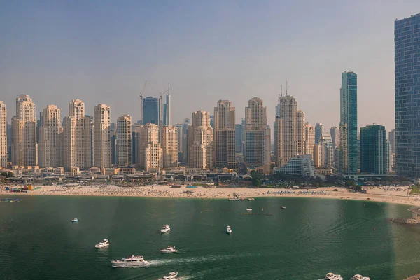 Dubai Zjednoczone Emiraty Arabskie Listopada 2021 Widok Plażę Jbr Kabiny — Zdjęcie stockowe