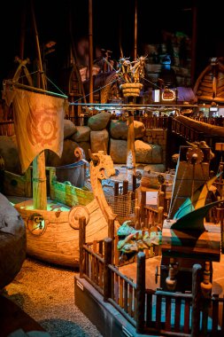 DUBAI; BİRLİK ARAB EMIRATES - 05 Kasım 2021: Motiongate DUBAI Parkları ve Resorts 'ta Rüya İşleri Pavilyonu