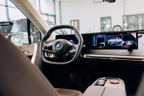 Winnica Ukraina Stycznia 2022 Bmw Nowy Model Pełni Elektryczny Suv — Zdjęcie stockowe