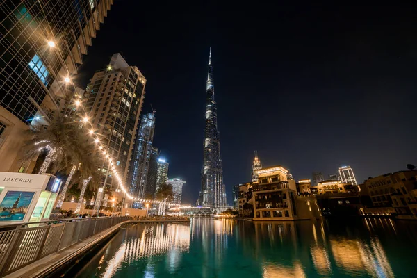 Dubai Zjednoczone Emiraty Arabskie Listopada 2021 Burj Khalifa Nocy Najwyższy — Zdjęcie stockowe