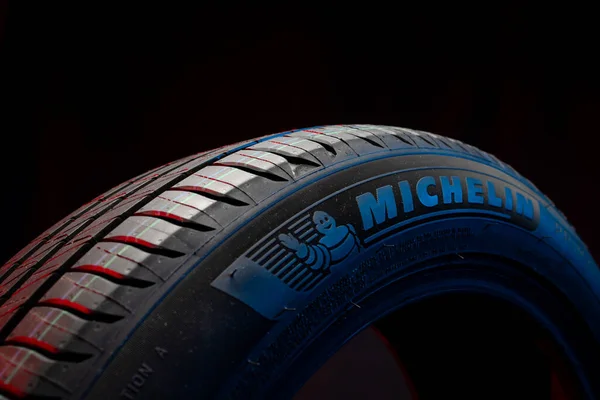 April 2022 Vinnitsa Ukraine New Car Tire Michelin Primacy Road — Photo