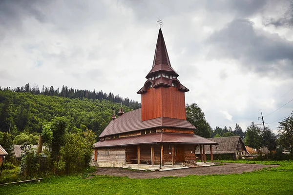 Griechisch Katholische Holzkirche Spirit Kirche Museum Dorf Kolochava Bezirk Mizhhir — Stockfoto