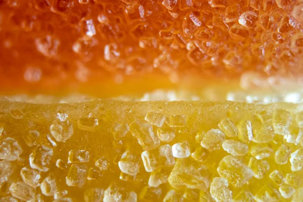 Jöle şekerli makro shot 'ta şeker kristalleri