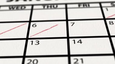 Takvimdeki günleri ay sonuna kadar siliyorum. Yüksek kalite 4k görüntü