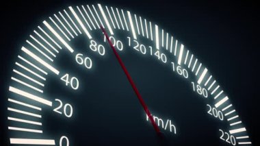 Hız göstergesi yukarı ve aşağı hızlanır. Yüksek kalite 4k görüntü