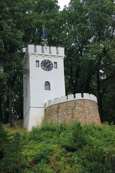 Neo Gothic Anna Clock Tower Szczawno Zdrj Польща — стокове фото