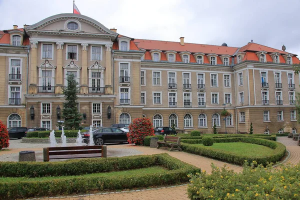 Kuuroord Szczawno Zdrj Polen Neder Silezië Voorheen Grand Hotel Opgericht — Stockfoto