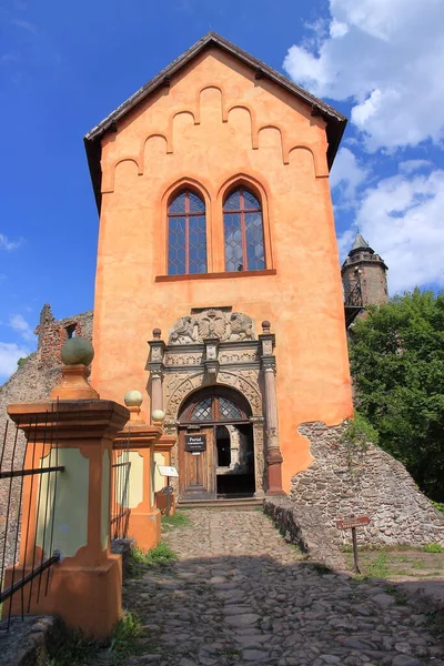 Castelo Grodno Zagrze Lskie Polónia Localizado Topo Montanha Choina 450 — Fotografia de Stock