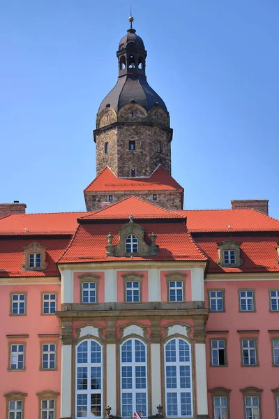 Castillo Ksiaz Situado Las Estribaciones Wabrzych Polonia Construido Siglo Xiii — Foto de Stock