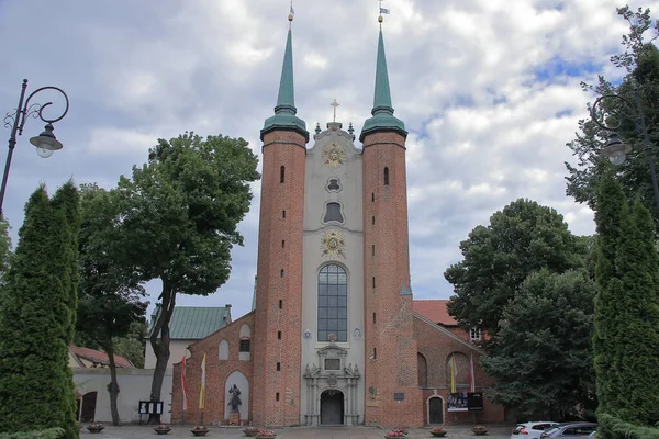 Yüzyıldan Kalma Gdansk Oliwa Daki Gotik Katedral Bazilikası Polonya — Stok fotoğraf