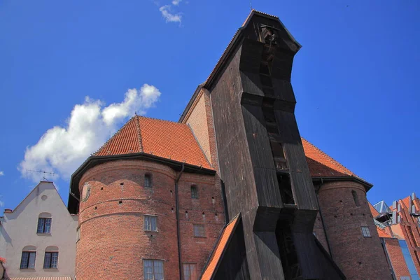 Brama Zuraw Gdansk Une Grue Portuaire Historique Une Des Portes — Photo
