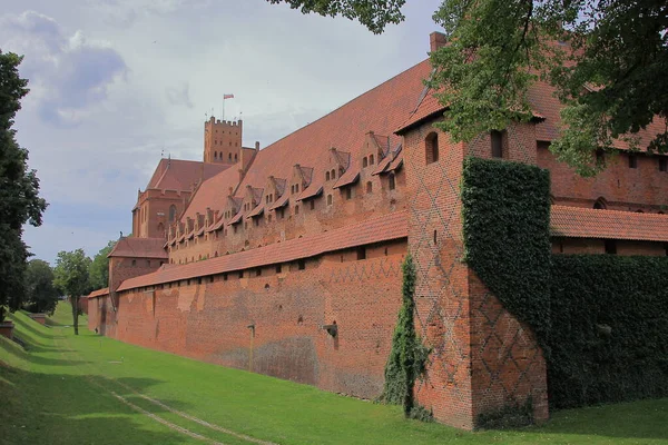 Gótikus Kastély Malborkban Lengyelország Amelyet Teuton Rend Épített Teuton Rend — Stock Fotó