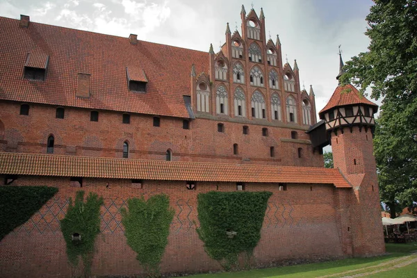Zamek Gotycki Malborku Polska Zbudowany Przez Zakon Krzyżacki Siedziba Wielkich — Zdjęcie stockowe