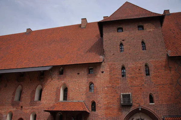 Gotický Hrad Malborku Polsko Postavený Teutonským Řádem Sídlo Velkých Mistrů — Stock fotografie