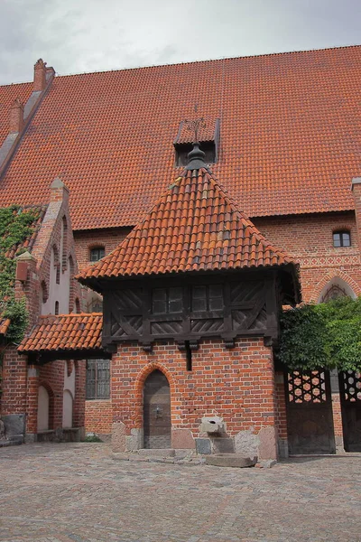 Готичний Замок Мальборку Польща Побудований Тевтонським Орденом Резиденція Великих Майстрів — стокове фото