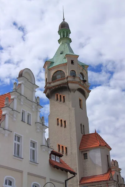 Faro Sopot Ubicado Cerca Del Muelle Construido 1903 Como Chimenea — Foto de Stock