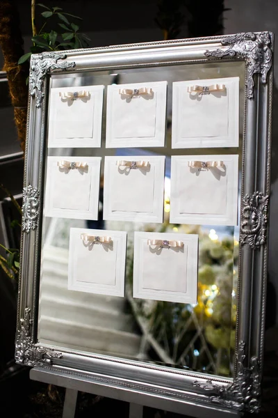 Vacker Elegant Elegant Bröllop Tabellen Gästlista — Stockfoto